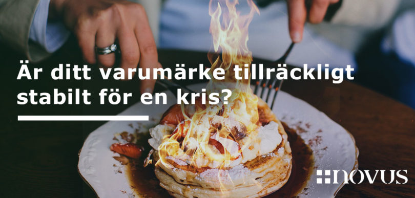 Maträtt som brinner för att illustrera om ditt varumärke kan tackla en kris